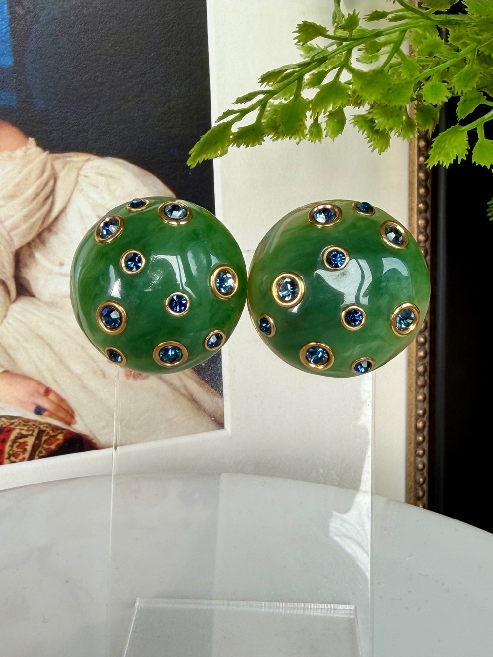 Kenneth Jay Lane Crystal Bauble Earrings